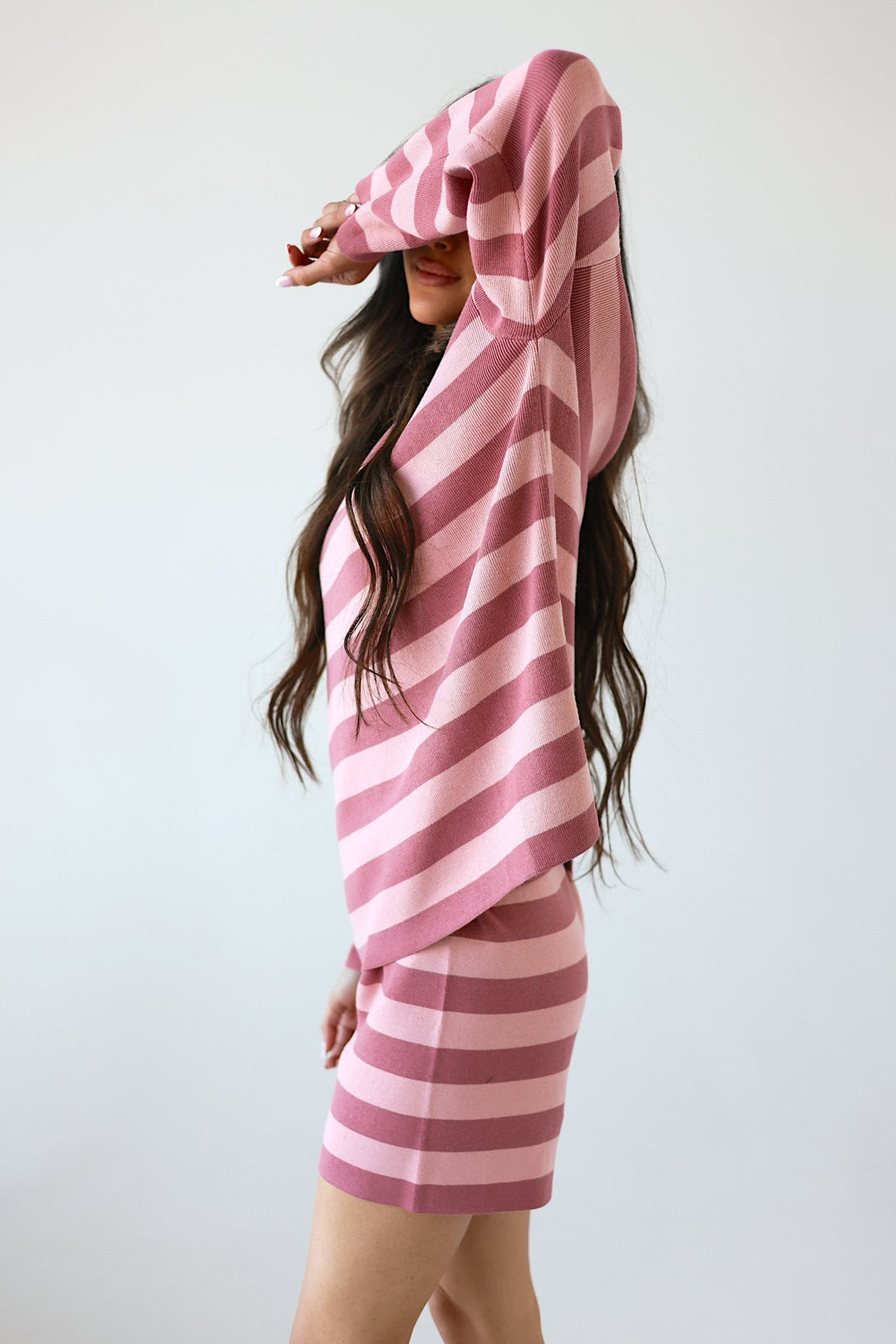 Amore Striped Knit Lounge Set - Bacio & Co.