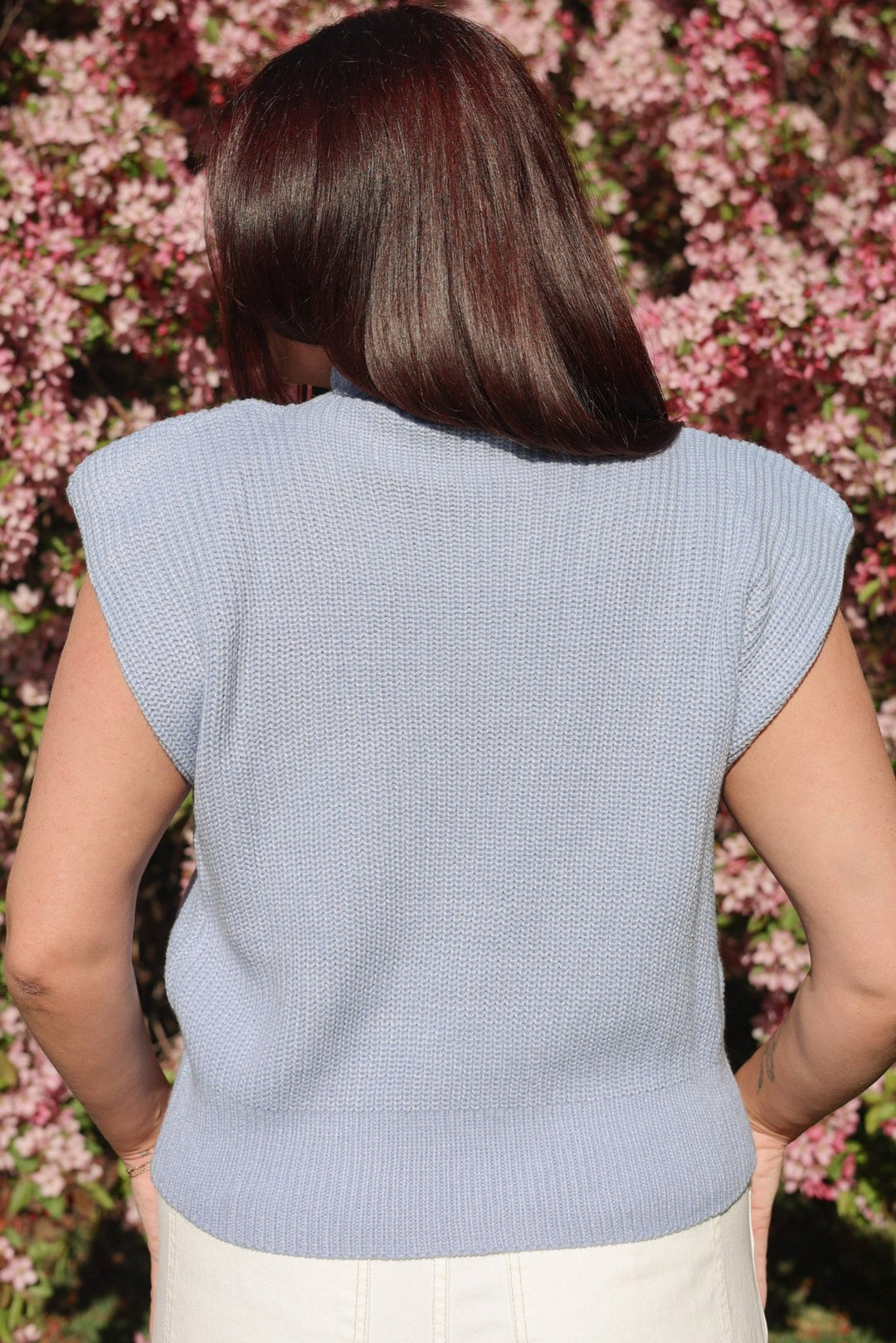 Azzurra Mockneck Knit Vest - Bacio & Co.