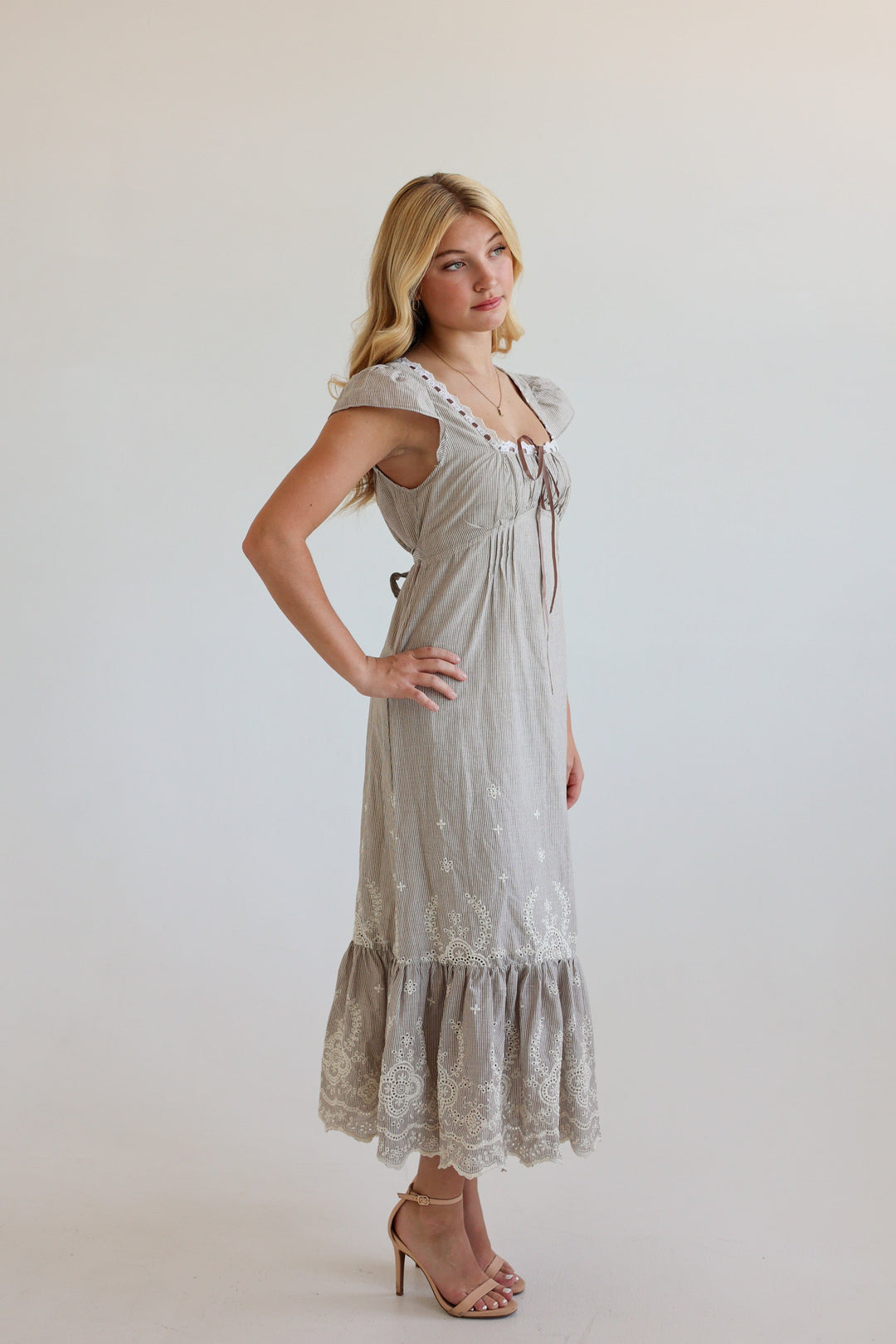 Elena Eyelet Midi Dress
