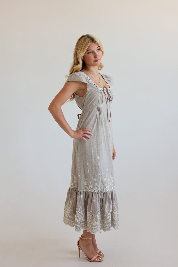 Elena Eyelet Midi Dress