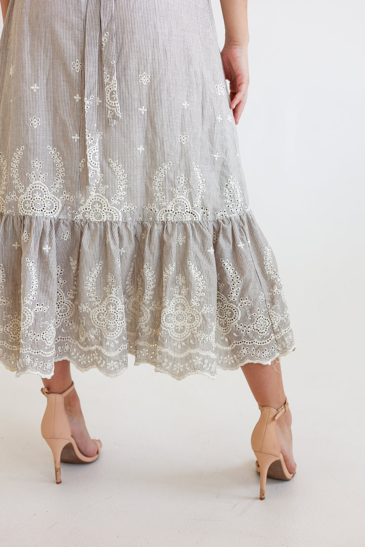 Elena Eyelet Midi Dress