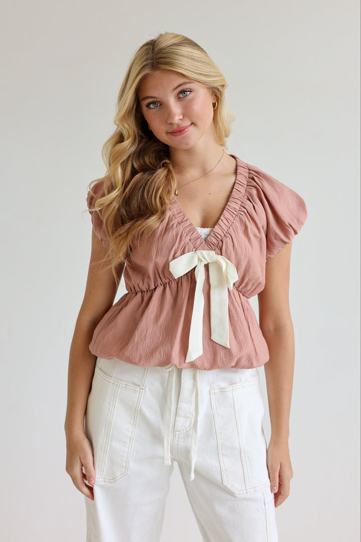 Rosa Tie-Front Top