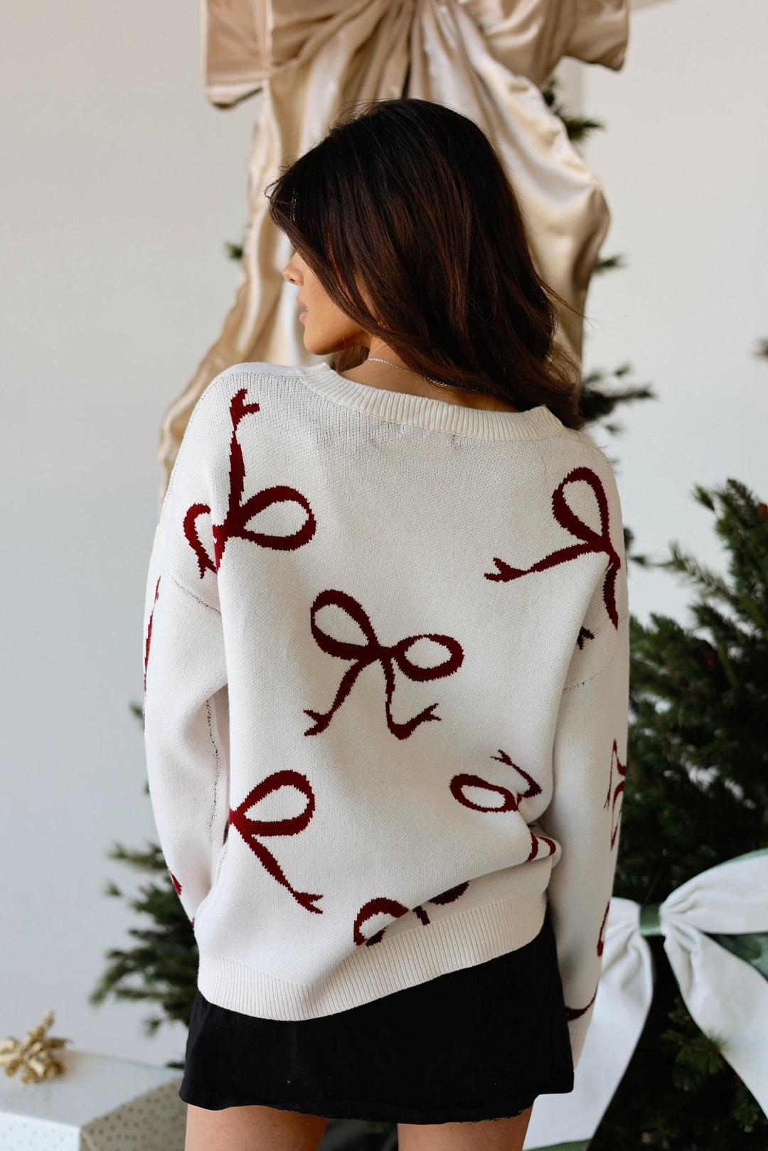 Colette Coquette Ribbon Knit Bow Sweater - Bacio & Co.