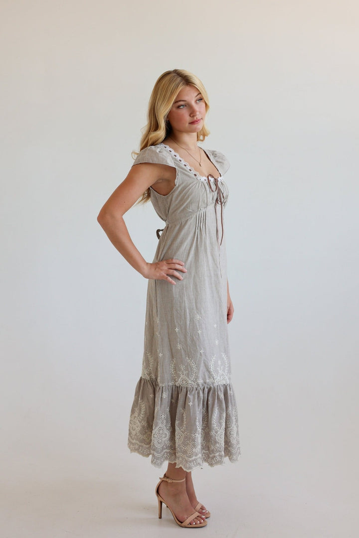 Elena Eyelet Midi Dress - Bacio &amp; Co.