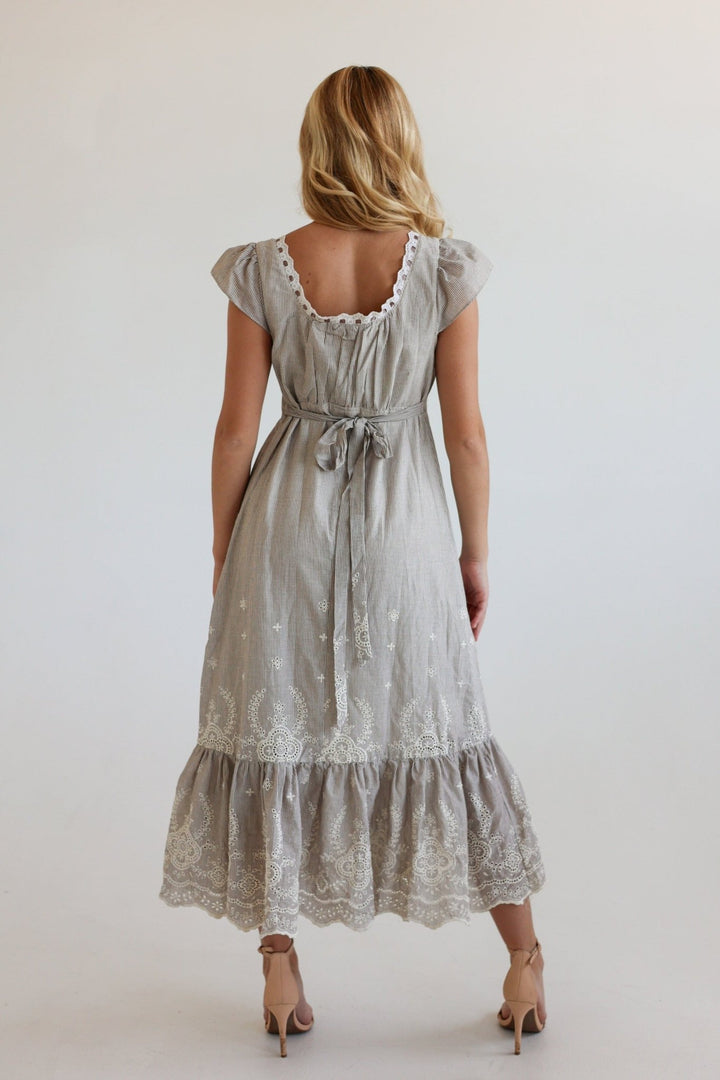 Elena Eyelet Midi Dress - Bacio &amp; Co.