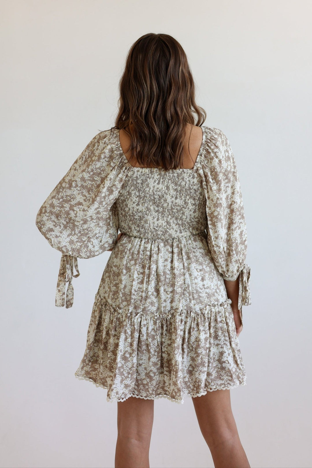Gia Smocked Puff Sleeve Floral Mini Dress - Bacio &amp; Co.