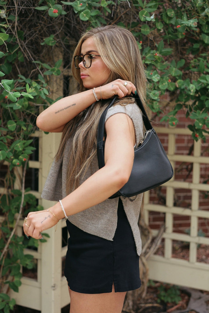 Kristin Side - Tie Relaxed Knit Vest - Bacio & Co.