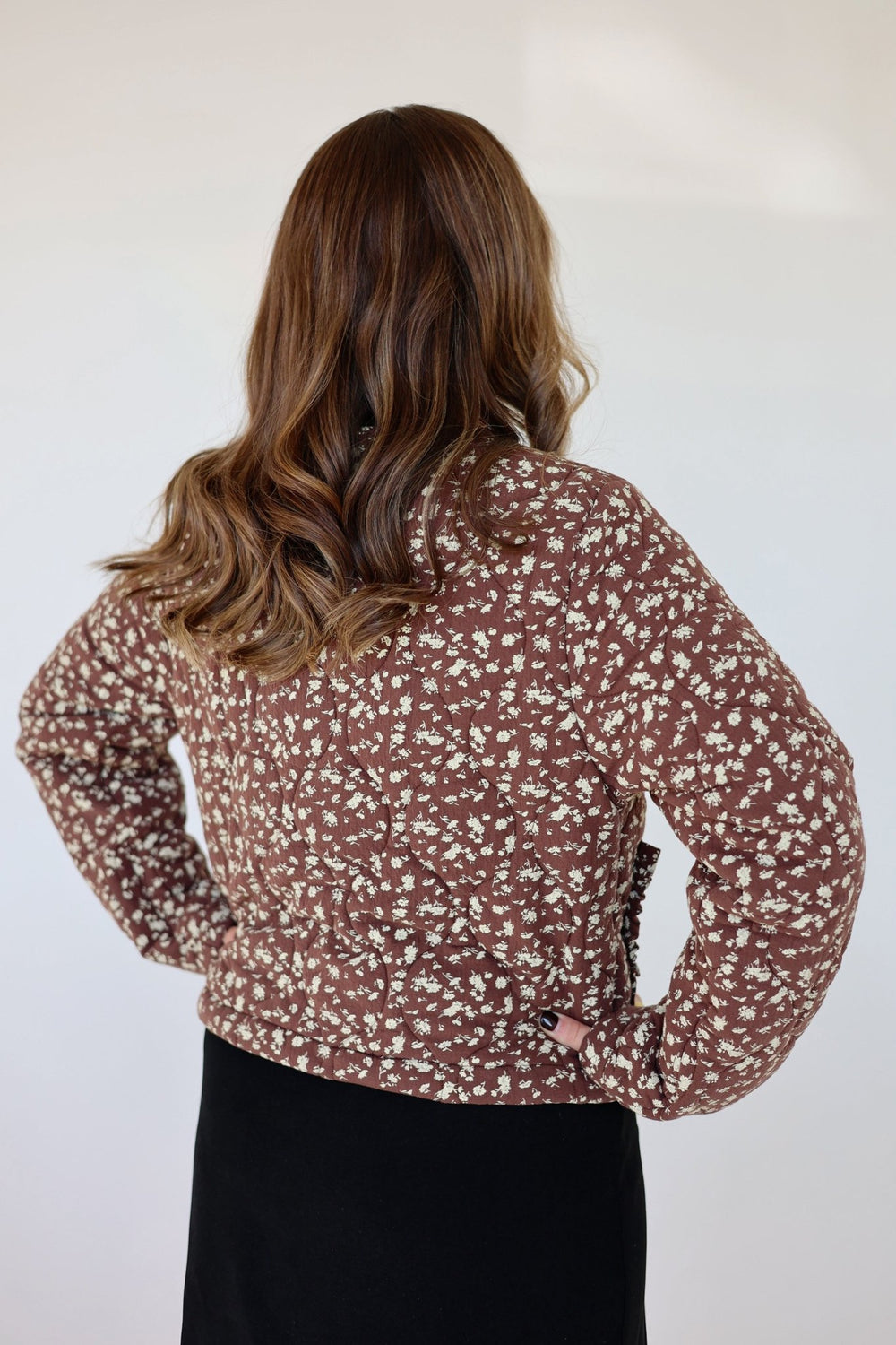 Maren Floral Quilted Jacket - Bacio & Co.