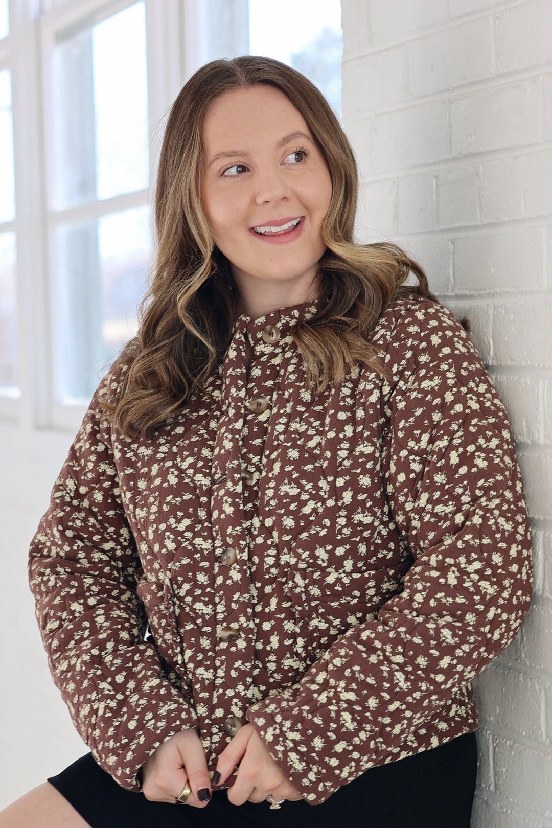 Maren Floral Quilted Jacket - Bacio &amp; Co.