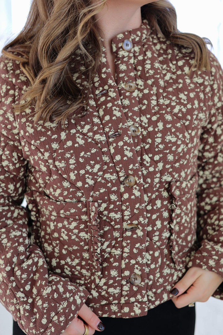 Maren Floral Quilted Jacket - Bacio &amp; Co.