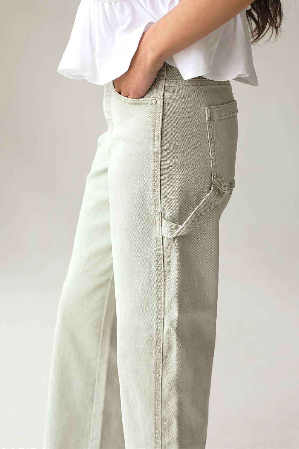 Risen | Riviera High - Rise Wide - Leg Cropped Pant - Bacio & Co.