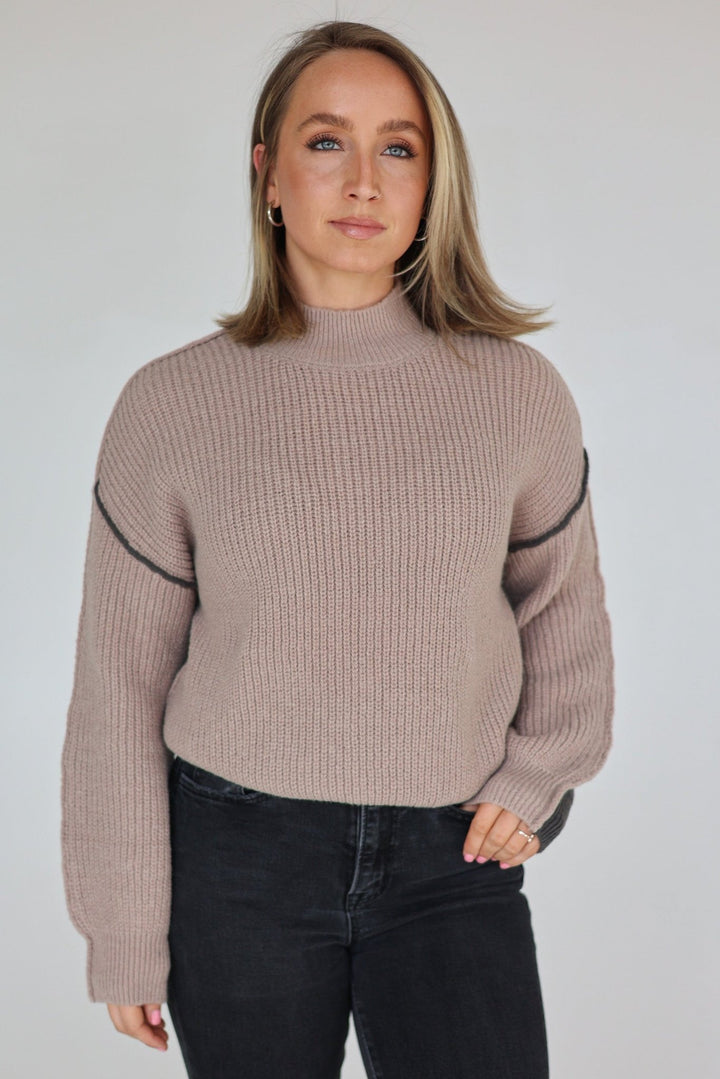 Terra Colorblock Relaxed Knit Sweater - Bacio & Co.