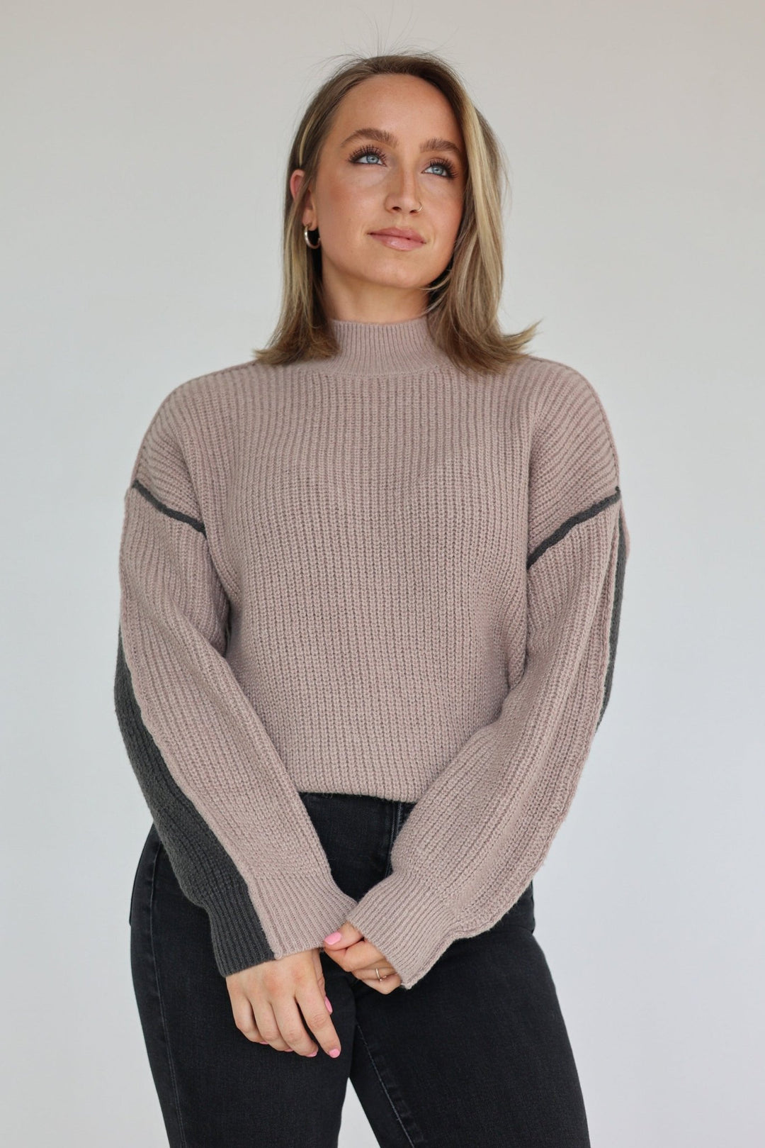 Terra Colorblock Relaxed Knit Sweater - Bacio & Co.