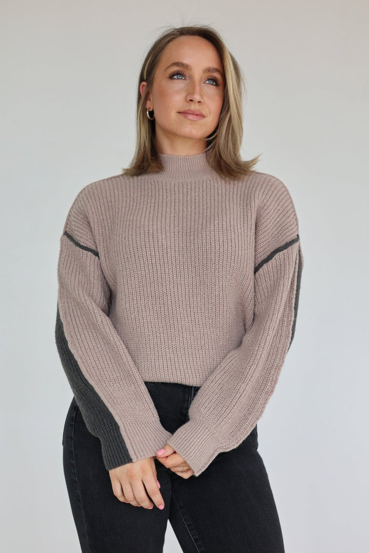 Terra Colorblock Relaxed Knit Sweater - Bacio & Co.