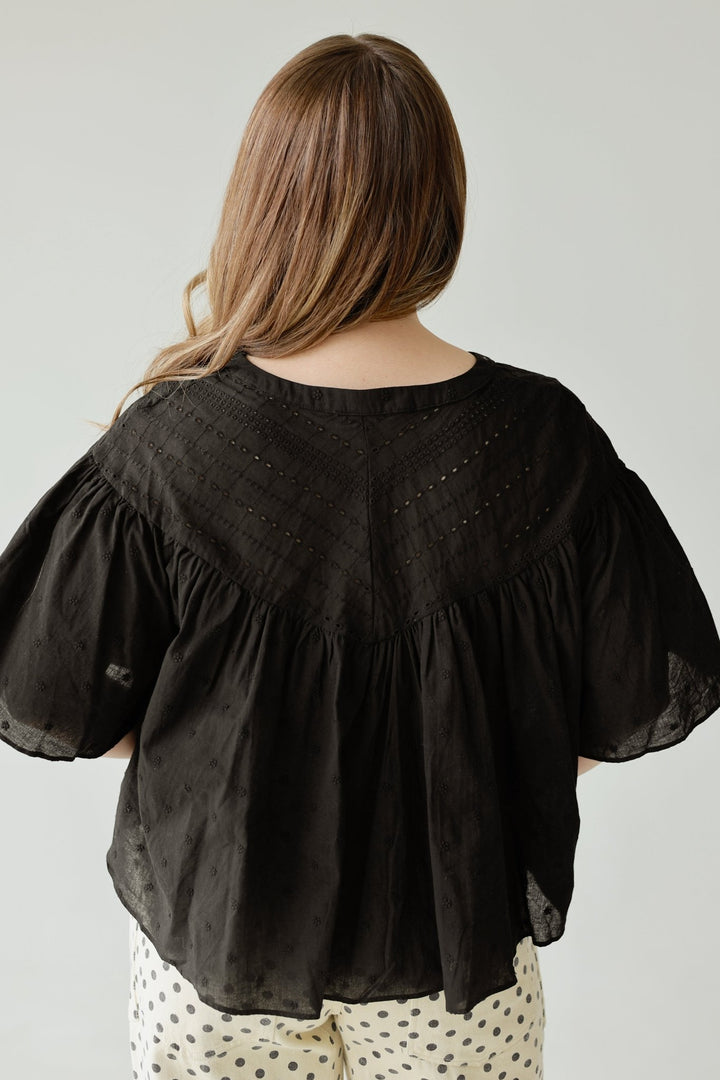 Vittoria Embroidered Cotton Blouse - Bacio &amp; Co.