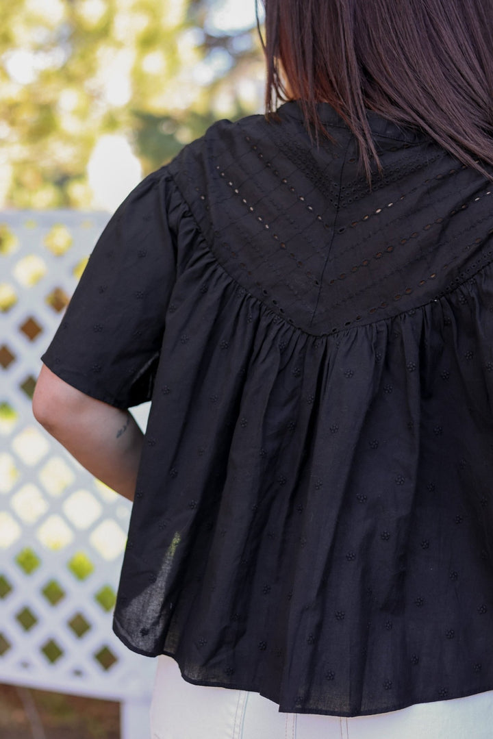 Vittoria Embroidered Cotton Blouse - Bacio &amp; Co.