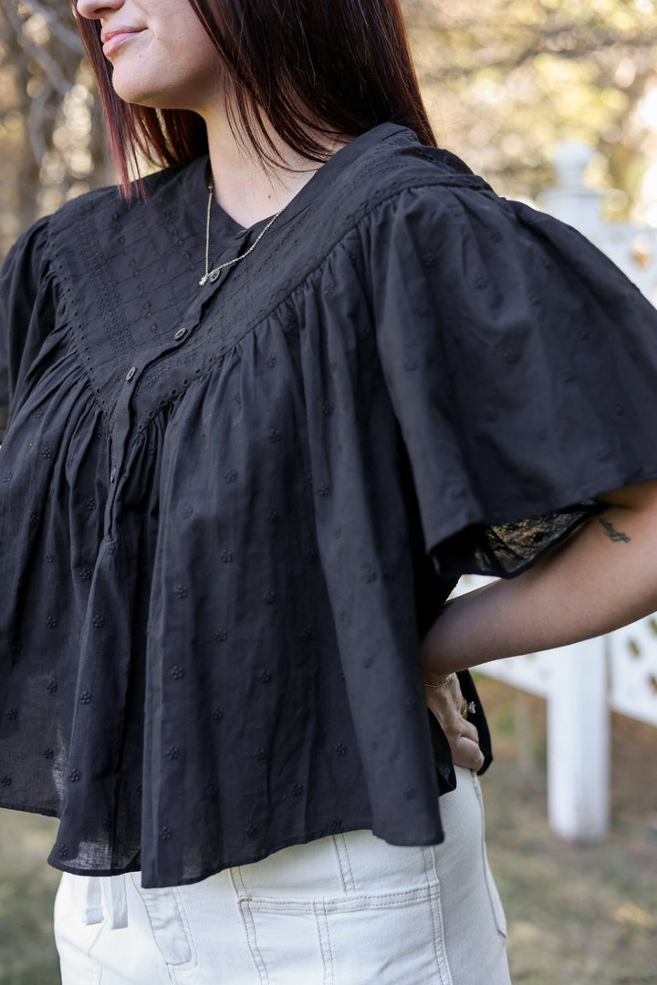 Vittoria Embroidered Cotton Blouse - Bacio &amp; Co.